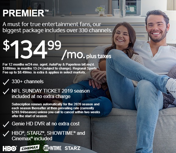 DIRECTV TV PACKAGES PREMIER™ Offered by Sun Comm Technologies Inc 505-424-7223