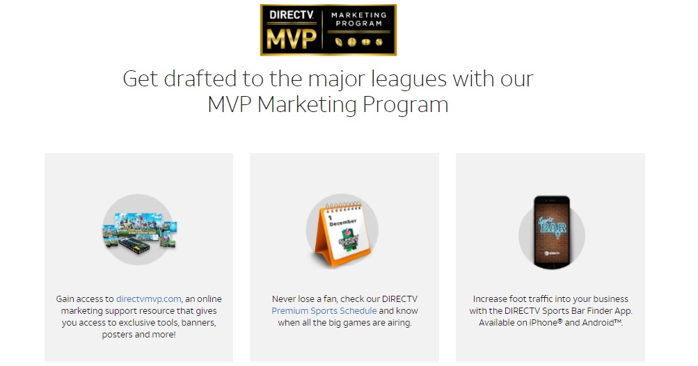 DIRECTV MVP Marketing Program for Bars & Restaurants